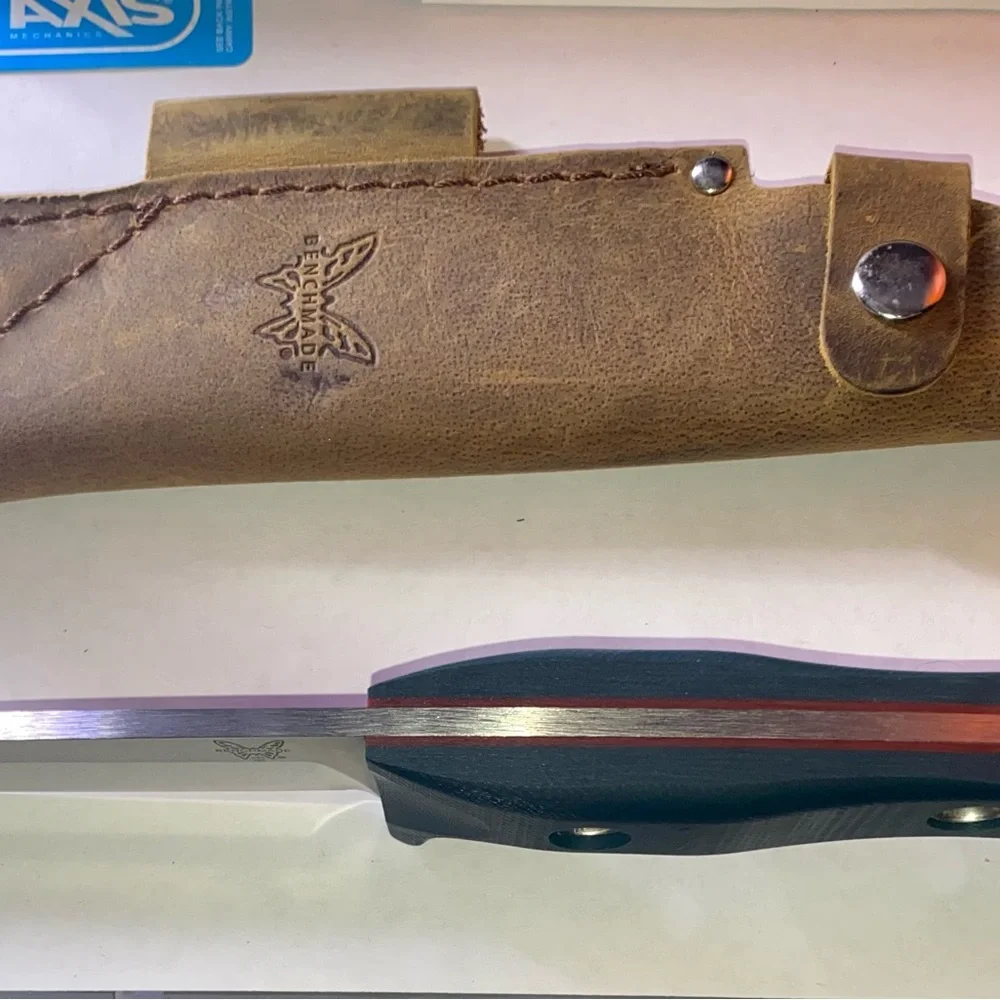 Bushcrafter fixed blade bush knife with leather sheath - Picture 4 of 9